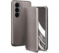 ONEFLOW Business Case for Samsung Galaxy S26 Mobile Phone Case Foldable with Stand Function, Flip Case Cover Thin, PU Leather Case with Card Slot, 360 Degree Protective Case, Taupe