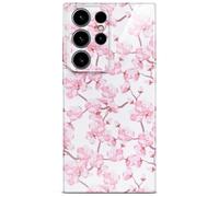 ONEFLOW Floral Designer Case for Samsung Galaxy S24 Ultra, Sakura Breeze, Plastic, Back Cover with Floral Pattern Design