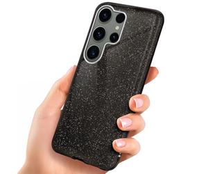 oneflow Glitter Case Compatible with Samsung Galaxy S23 Ultra Case Glitter Shockproof Silicone Protective Case Thin Mobile Phone Case Diamond Rhinestones Glitter Case with Bling Sparkle - Black