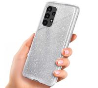 ONEFLOW Glitter Case for Samsung Galaxy A13 (4G) - Silver, Glitter, Shockproof, Non-Slip, 360 Degree Protection