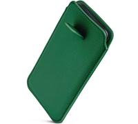 ONEFLOW Liberty Case for Samsung Galaxy A40 Mobile Phone Slip-in Case with Pull-Out Function, PU Leather Mobile Phone Case, Protective Cover with Flap Sleeve Case for Inserting, Green