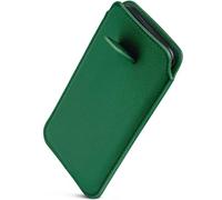 ONEFLOW Liberty Case for Samsung Galaxy A51 Mobile Phone Slip-in Case with Pull-Out Function, PU Leather Mobile Phone Case, Protective Cover with Flap Sleeve Case for Inserting, Green