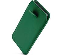 ONEFLOW Liberty Case for Samsung Galaxy S23 FE Mobile Phone Slip-in Case with Pull-Out Function, PU Leather Mobile Phone Case, Protective Case with Flap and Sleeve Case for Inserting, Green