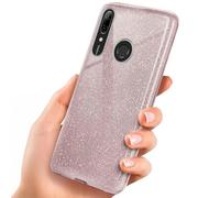 OneFlow Luxury Glitter Phone Case compatible with Huawei P smart 2019 | Anti-Abrasion Layer, Rose gold