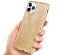 OneFlow Luxury Glitter Phone Case compatible with iPhone 11 Pro | Anti-Abrasion Layer, Gold