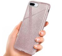 OneFlow Luxury Glitter Phone Case compatible with iPhone 7 Plus/iPhone 8 Plus | Anti-Abrasion Layer, Rose gold