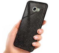 OneFlow Luxury Glitter Phone Case compatible with Samsung Galaxy A5 (2017) | Anti-Abrasion Layer, Black