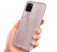 OneFlow Luxury Glitter Phone Case compatible with Samsung Galaxy Note10 Lite | Anti-Abrasion Layer, Rose gold