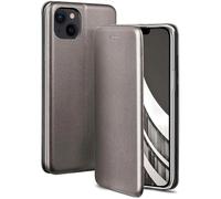 ONEFLOW Mobile Phone Case, Phone Covers Compatible with Apple iPhone 14 - Foldable Mobile Phone Case with Card Slot, Flip Case Call Function, Leather Look Flip Case with Silicone Bumper, Taupe