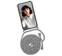 OneFlow Mobile Phone Chain Twist Case, Compatible with Samsung Galaxy S10 5G, Case with Strap Detachable Smartphone Necklace, Silicone Phone Case for Hanging Chain, Removable, Grey White