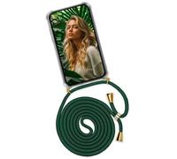 OneFlow Mobile Phone Chain Twist Case, Compatible with Samsung Galaxy S20 FE/FE 5G, Case with Strap Detachable Smartphone Necklace, Silicone Phone Case for Hanging Chain, Removable, Green