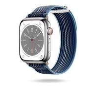 ONEFLOW Nomad Strap Compatible with Apple Watch SE 3 (44 mm) Outdoor Nylon Fabric Sports Strap with Fastening, Textile iWatch Bracelets Women Men Sport, Storm Blue