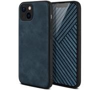 ONEFLOW Pali Case Compatible with Apple iPhone 13 Pro Max Case with Camera Protection, Vegan Leather Case, Premium Back Cover, Mobile Phone Case, Flexible Protective Case, Ultra Thin - Midnight Blue