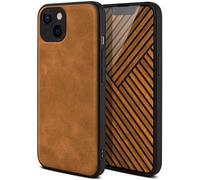 ONEFLOW Pali Case Compatible with Apple iPhone 13, Vegan Leather & Silicone, Slim Fit, Heavy Duty Protection, Saddle Brown