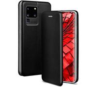 OneFlow Phone Case, Compatible with Samsung Galaxy S20 Ultra / 5G, Foldable, Mobile Phone Case with Card Slot, Flip Case Call Function, Leather Look Flip Case with Silicone Bumper, Tuxedo - Black