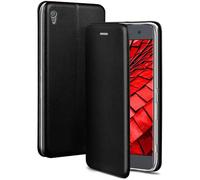 OneFlow Phone Case, Compatible with Sony Xperia XA, Foldable, Mobile Phone Case with Card Slot, Flip Case Call Function, Leather Look Flip Case with Silicone Bumper, Tuxedo - Black