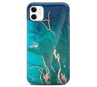 ONEFLOW Sense Case, Compatible with Apple iPhone 11 Pro Max, Marble Effect Case, Camera and Screen Protector, Glitter Silicone Phone Case, Excitement