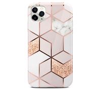 ONEFLOW Sense Case, Compatible with Apple iPhone 12 Pro Max Pro Max, Marble Effect Case, Camera and Screen Protector, Glitter Silicone Phone Case, Devotion