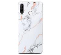 ONEFLOW Sense Case, Compatible with Huawei P30 Lite/P30 Lite New Pro Max, Marble Effect Case, Camera and Screen Protector, Glitter Silicone Phone Case, Dedication