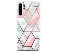 ONEFLOW Sense Case, Compatible with Huawei P30 Pro/P30 Pro New Ed Pro Max, Marble Effect Case, Camera and Screen Protector, Glitter Silicone Phone Case, Joy