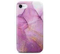 ONEFLOW Sense Case, Compatible with iPhone 7/8 / SE 2 (2020) Pro Max, Marble Effect Case, Camera and Screen Protector, Glitter Silicone Phone Case, Affection