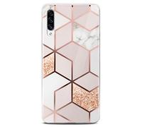ONEFLOW Sense Case, Compatible with Samsung Galaxy A50 / A30s Pro Max, Marble Effect Case, Camera and Screen Protector, Glitter Silicone Phone Case, Devotion