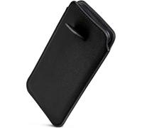 ONEFLOW Slim Slip-in Case with Pull-Out Function, Compatible with Apple iPhone 13, Premium Microfibre Inner Lining + Robust Pull Tab, Black