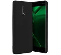 OneFlow SlimSHIELD PRO Silicone Mobile Phone Sleeve compatible with Nokia 6 | Mobile Phone Sleeve Thin - Accessories Bumper Case, Black