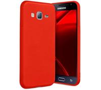OneFlow SlimSHIELD PRO Silicone Mobile Phone Sleeve compatible with Samsung Galaxy J3 (2016) | Mobile Phone Sleeve Thin - Accessories Bumper Case, Red