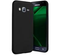 OneFlow SlimSHIELD PRO Silicone Mobile Phone Sleeve compatible with Samsung Galaxy J3 (2016) | Mobile Phone Sleeve Thin - Accessories Bumper Case, Black