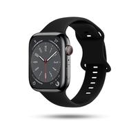 ONEFLOW Soft Band Compatible with Apple Watch SE 3 (44 mm) Sport Outdoor Sports Strap Women Men iWatch Bracelets Silicone Soft Replacement Strap Flexible Silicone Strap Black