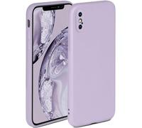 ONEFLOW Soft Case, Compatible with Apple iPhone X/iPhone XS, Silicone Case, Raised Edge for Screen Protection, Dual Layer, Soft Phone Case, Matte Lilac