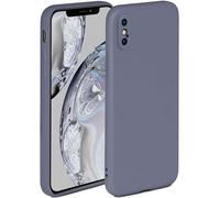 OneFlow Soft Case, Compatible with Apple iPhone X/iPhone XS, Silicone Case, Raised Edge for Screen Protection, Dual Layer, Soft Phone Case, Matte Steel Blue