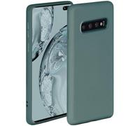 OneFlow Soft Case Compatible with Samsung Galaxy S10 Plus, Silicone Case, Raised Edge for Screen Protector, Dual Layer, Soft Phone Case - Petrol-Green Matte