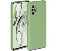 OneFlow Soft Case, Compatible with Xiaomi Redmi Note 10 Pro, Silicone Case, Raised Edge for Screen Protection, Dual Layer, Soft Phone Case, Matte Green