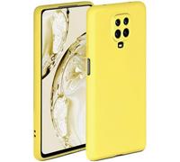 OneFlow Soft Case, Compatible with Xiaomi Redmi Note 9 Pro, Silicone Case, Raised Edge for Screen Protection, Dual Layer, Soft Phone Case, Matte Yellow