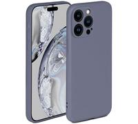 ONEFLOW Soft Case for iPhone 15 Pro, Silicone Case with Camera Protection, Silicone Case with Increased Protection for Display, Back Cover, Protective Case, Soft Mobile Phone Case, Blue Grey