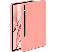 ONEFLOW Soft Case for Samsung Galaxy Tab S7 FE Silicone Case with Camera Protection, Silicone Case with Screen Protector, Back Cover Tablet Protective Case, Soft Tablet Case, Pink