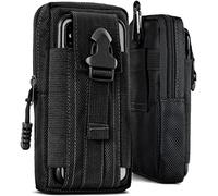 ONEFLOW Survival Case for Samsung A + J Series - Belt Bag Made of Nylon, Mobile Phone Case with Carabiner, Mobile Phone Belt Bag, Outdoor Mobile Phone Case, Black