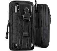 ONEFLOW Survival Case for Samsung Galaxy A26 5G Mobile Phone Belt Bag Made of Nylon with Carabiner, Tactical EDC Case with Belt Holder, Mobile Phone Case Outdoor Mobile Phone Case, Black