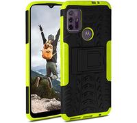 ONEFLOW Tank Case Compatible with Motorola Moto G10 / G30 - Outdoor Shockproof Mobile Phone Case with Stand, Camera and Screen Protection, Mobile Phone Hard Case Armoured Case, Lime - Green