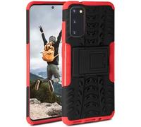 OneFlow Tank Case, Compatible with Samsung Galaxy S20 / S20 5G, Outdoor Case, Shockproof, Phone Case with Kickstand, Camera and Screen Protector, Mobile Phone Hard Case, Vulcano - Red