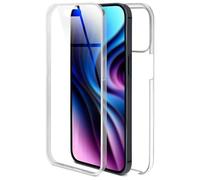 ONEFLOW Touch Case for Apple iPhone 15 Pro Max Case Shockproof on Both Sides, Protective Front and Back, 360 Degree Full Protection, Mobile Phone Case Transparent with Screen Protector - Clear