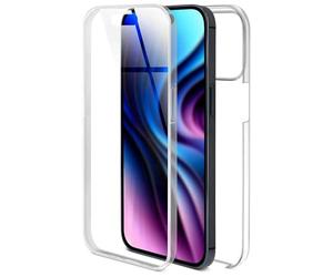 ONEFLOW Touch Case for Apple iPhone 15 Pro Max Case Shockproof on Both Sides, Protective Front and Back, 360 Degree Full Protection, Mobile Phone Case Transparent with Screen Protector - Clear