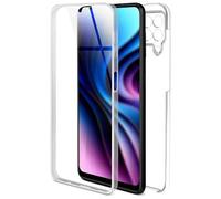 ONEFLOW Touch Case for Samsung Galaxy A22 Shockproof Both Sides, Front and Back Cover, 360-Degree Full Protection, Transparent Case with Screen Protector, Ultra-Clear