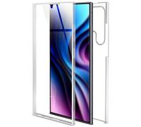 oneflow Touch Case for Samsung Galaxy S24 Ultra, Shockproof on Both Sides, Protective Front and Back, 360 Degree Full Protection, Transparent Mobile Phone Case with Screen Protector - Clear