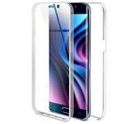 OneFlow Touch Case for Samsung Galaxy S6 Edge Shockproof Both Sides, Front and Back Cover, 360-Degree Full Protection, Transparent Case with Screen Protector, Ultra-Clear