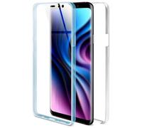 OneFlow Touch Case for Samsung Galaxy S9 Plus Shockproof Both Sides, Front and Back Cover, 360-Degree Full Protection, Transparent Case with Screen Protector, Azure-Turquoise