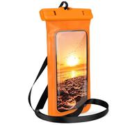 ONEFLOW Waterproof Phone Case for Google Pixel 7a | Touch & Camera Window + Wristband & Neck Strap (Sunny Orange)