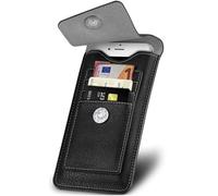 ONEFLOW Zeal Case Compatible with Google Pixel 8a Case with Card Slot 360 Degree All-Round Protection Belt Bag, Vegan Leather Sleeve Mobile Phone Case Belt Clip Holder - Black